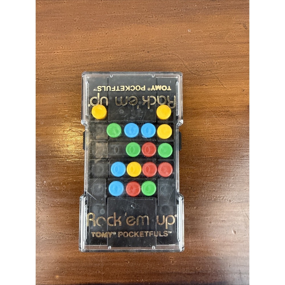 Tomy Rack 'Em Up Pocket Game Vintage 1987 Milton‎ Bradley My Pocketfuls